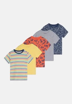Friboo 15 Friboo 5 Pack Unisex - T-Shirt Print - Multi-Coloured/Red/Yellow