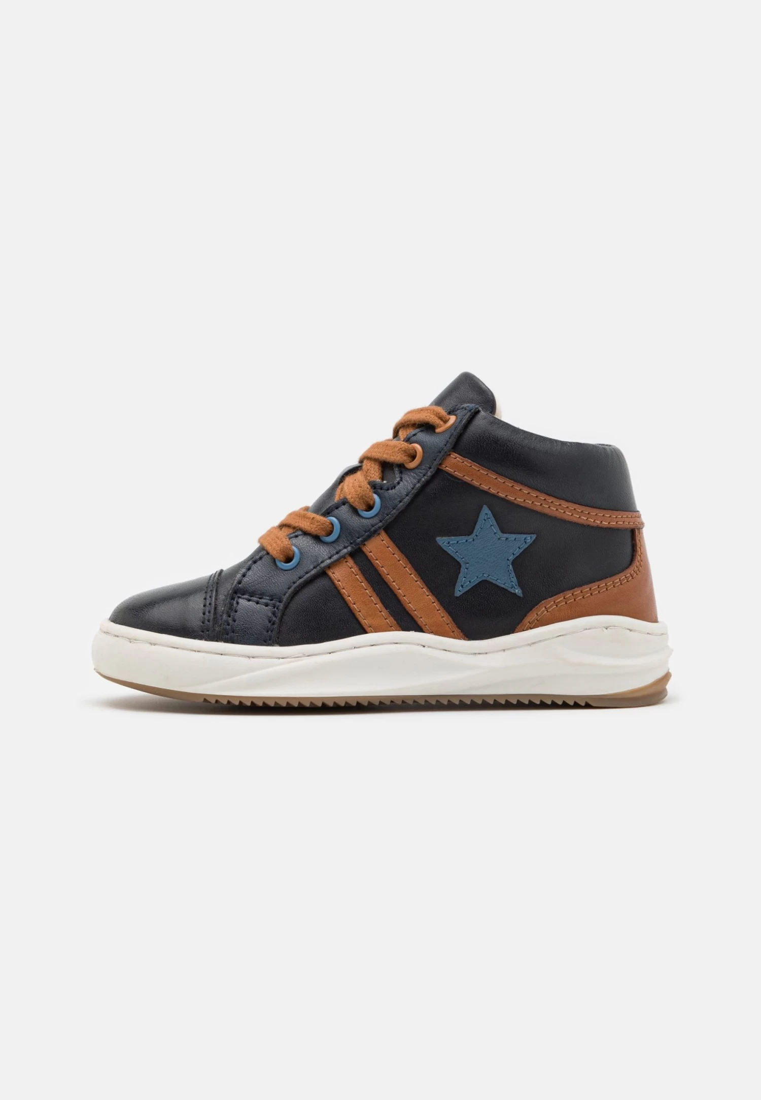 Friboo Leather - Sneakers Hoog - Dark Blue 3 Friboo Leather - Sneakers Hoog - Dark Blue