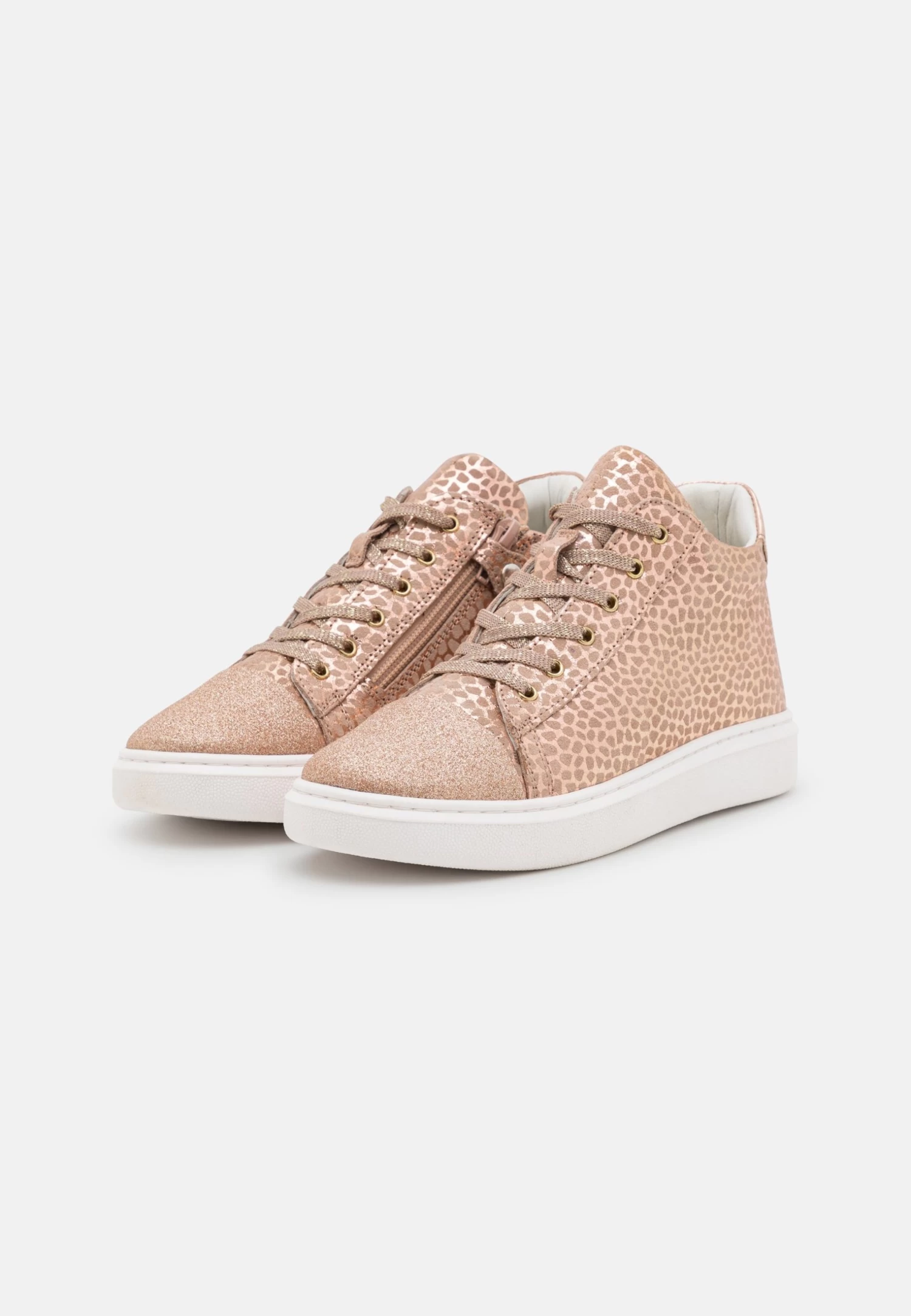 Friboo Leather - Sneakers Hoog - Rose Gold 4 Friboo Leather - Sneakers Hoog - Rose Gold - Afbeelding 2